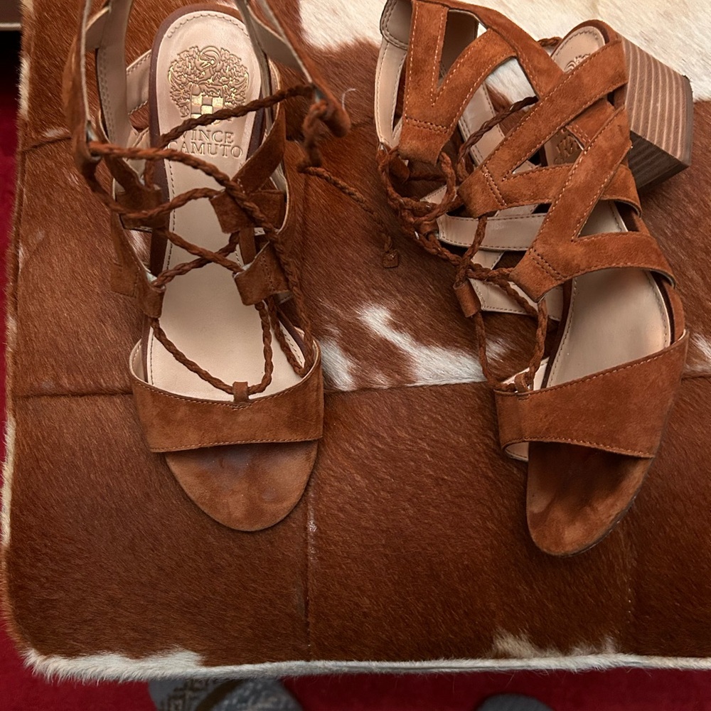 Vince Camuto Women's Brown Suede Sandals
